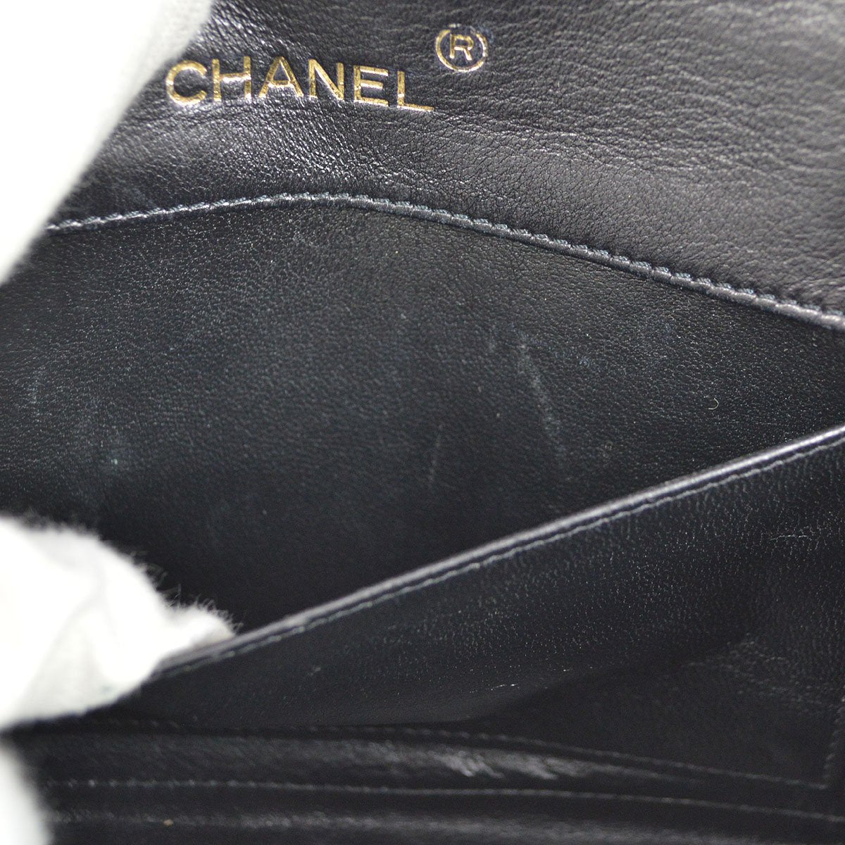 CHANEL 1986-1988 Black Lizard Pointed Flap