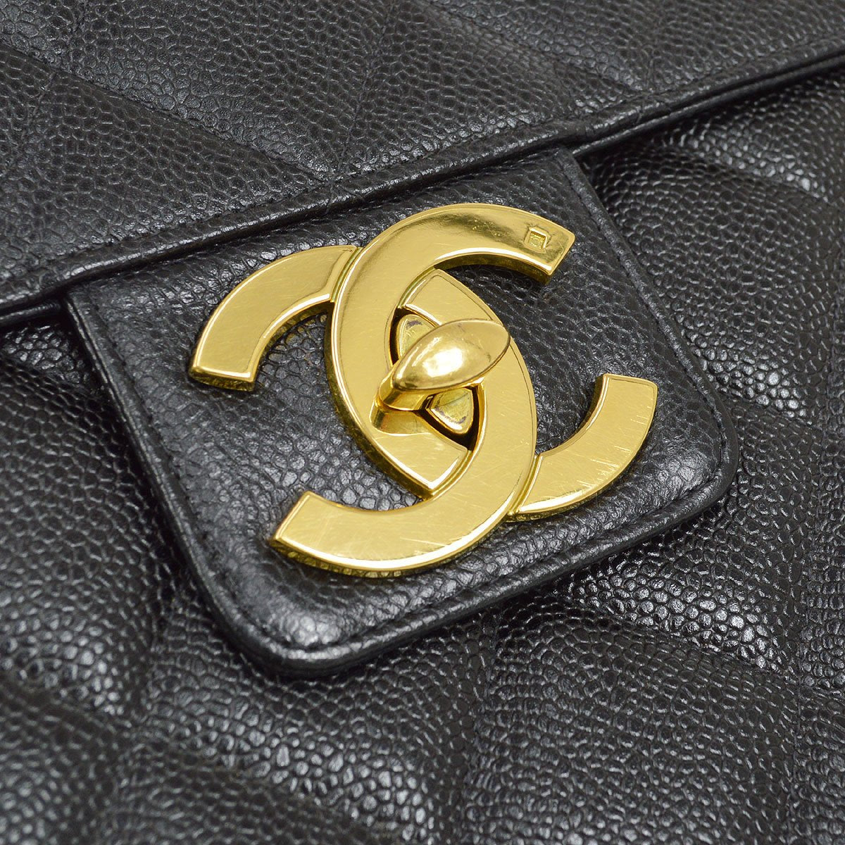 CHANEL 1994-1996 Briefcase Black Caviar