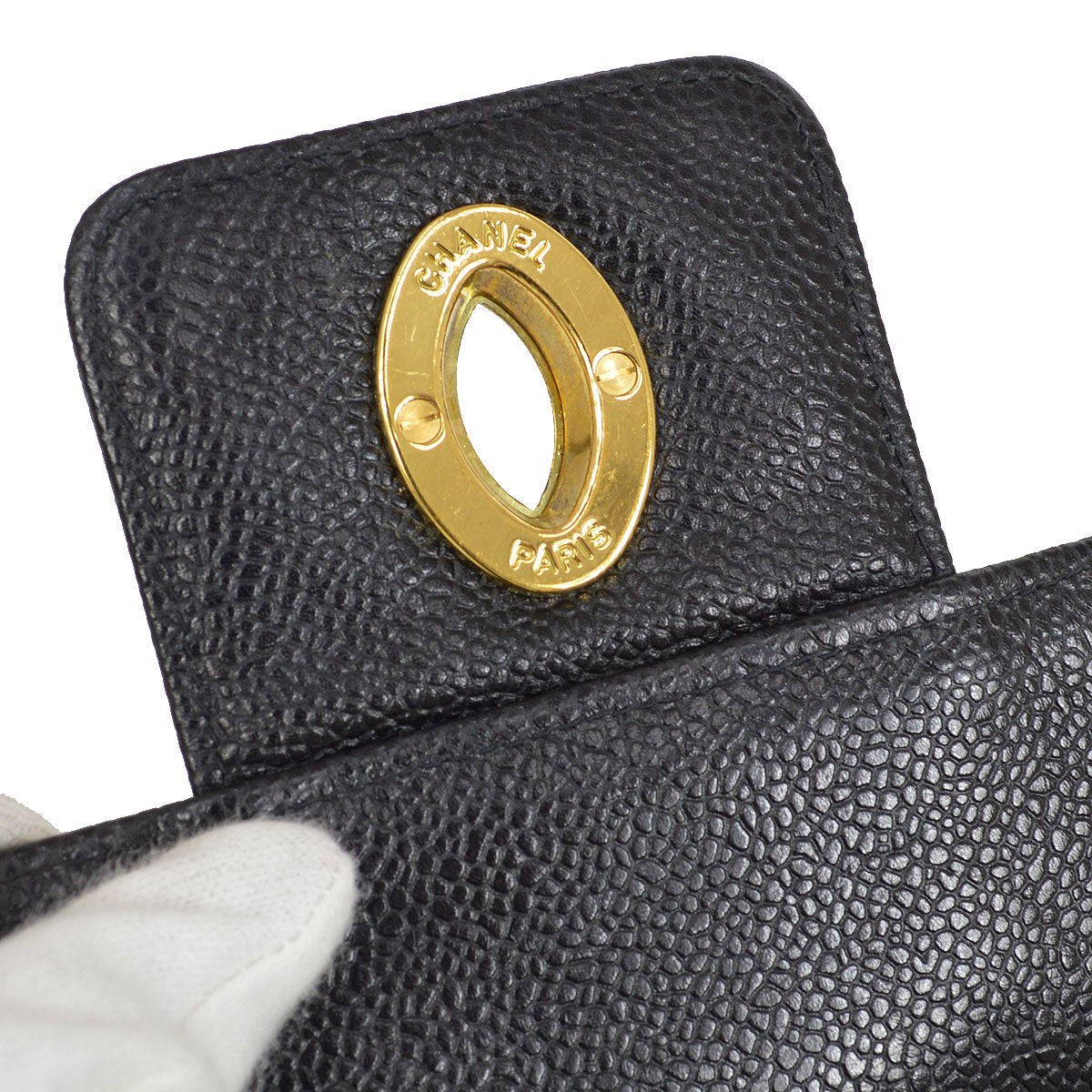 CHANEL 1994-1996 Briefcase Black Caviar