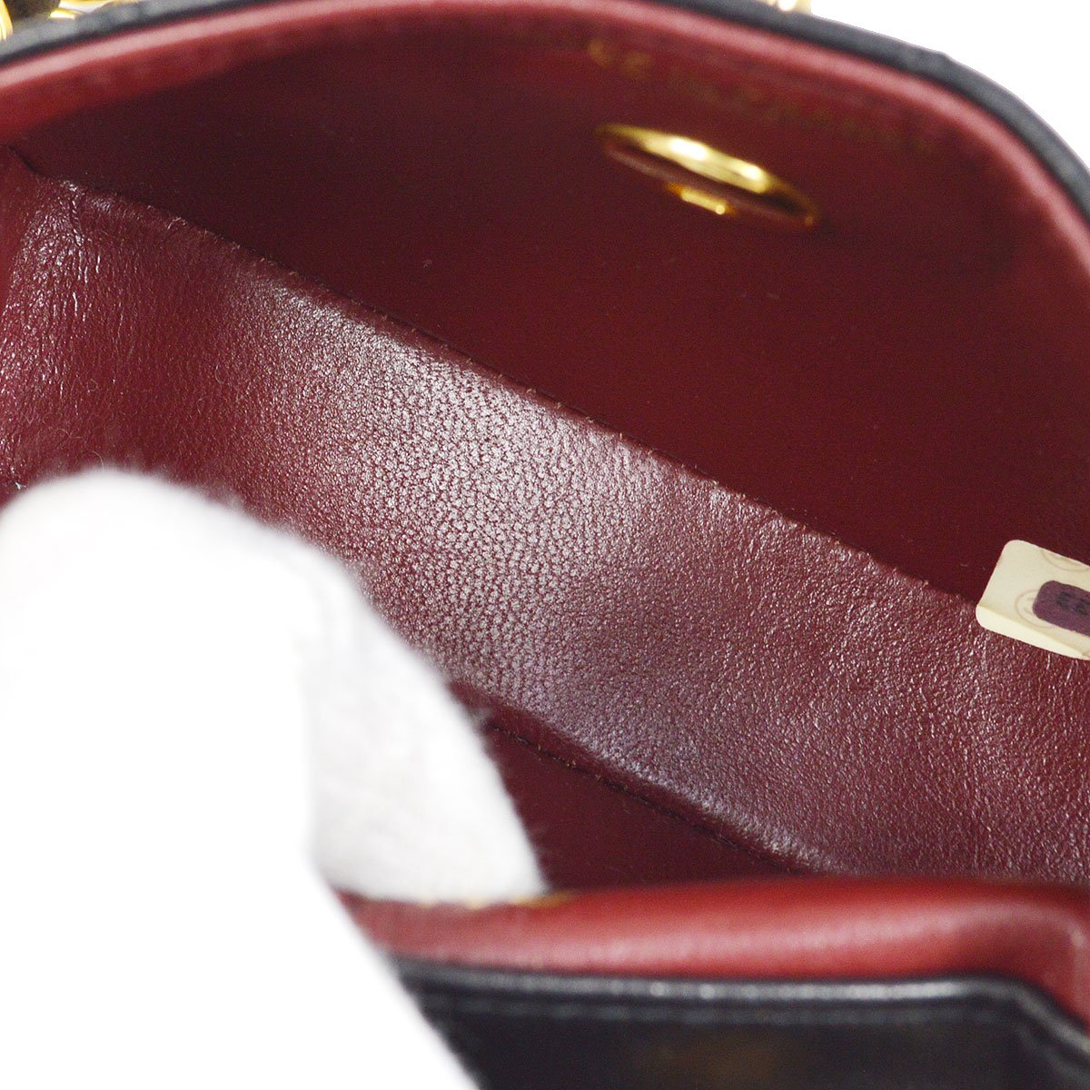 CHANEL 1989-1991 Black LAMBSKIN Straight FLAP MICRO