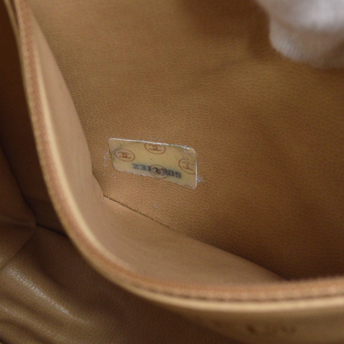 CHANEL 1991-1994 Gold Lambskin Straight Flap Mini