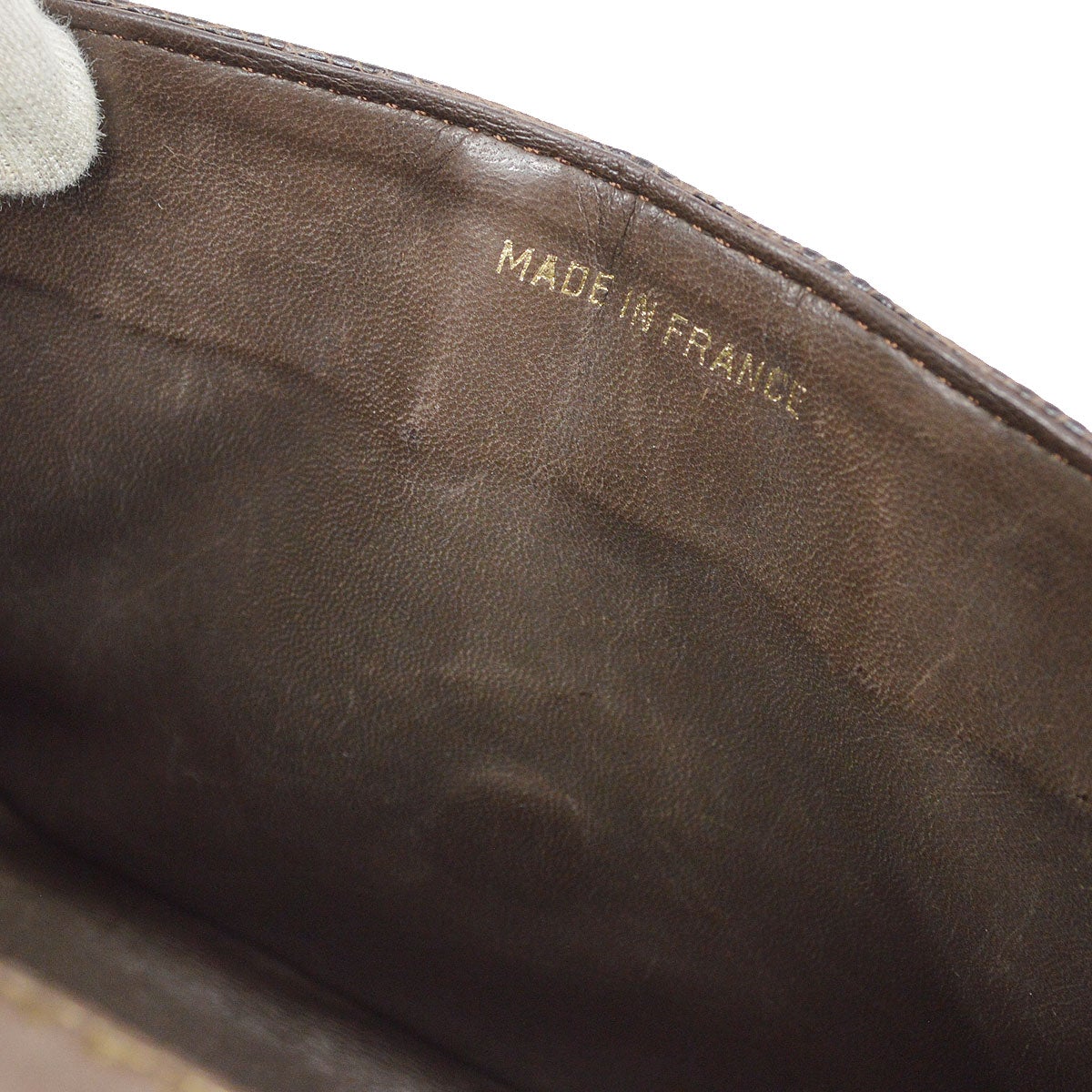 CHANEL 1989-1991 Classic Square Flap 17 Brown Lizard