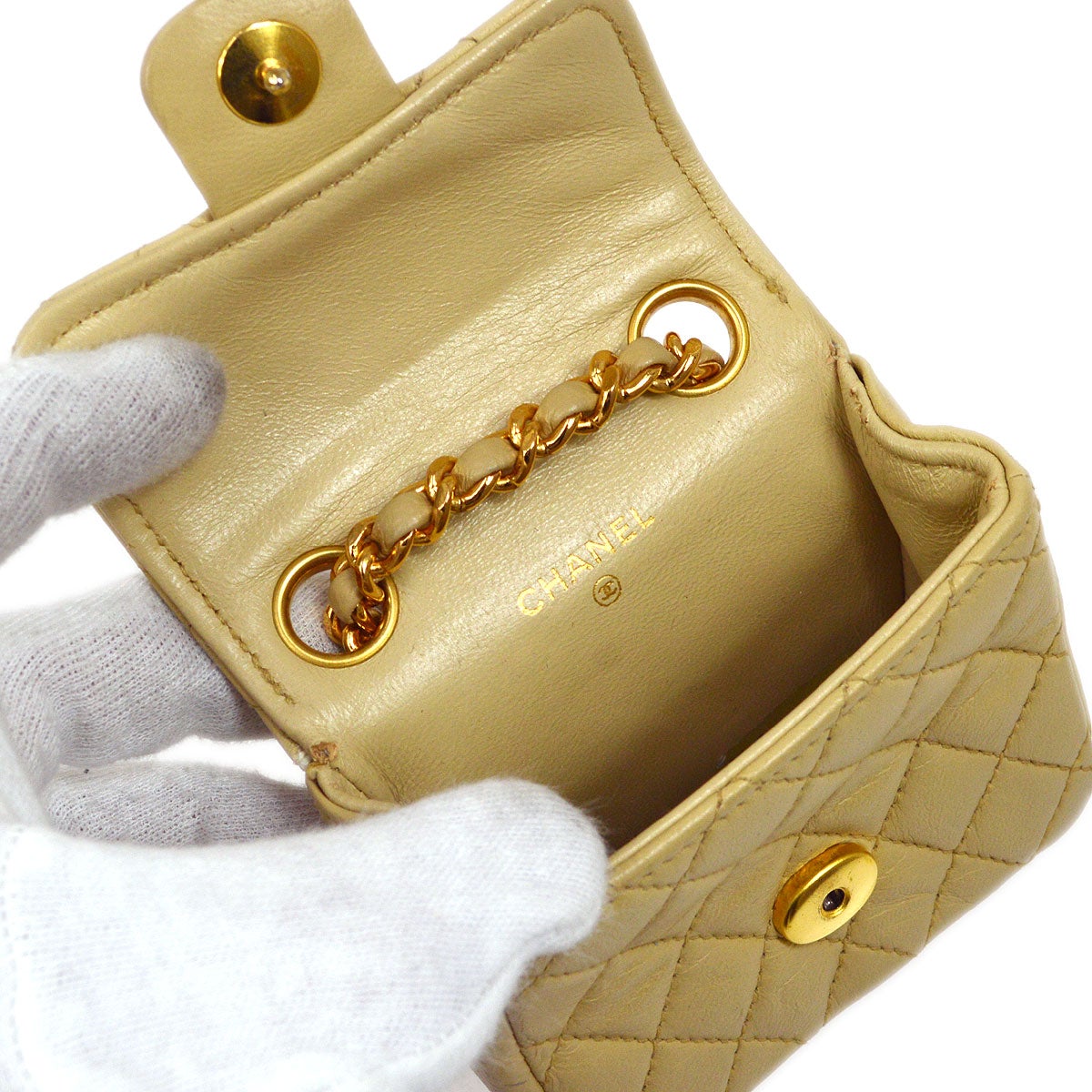 CHANEL 1990s Lambskin Belt Bag Micro