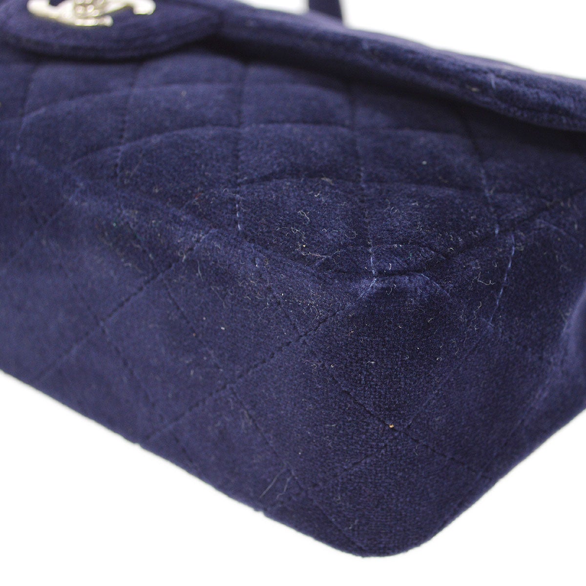 CHANEL 1996-1997 Purple Velvet Classic Flap Backpack Medium