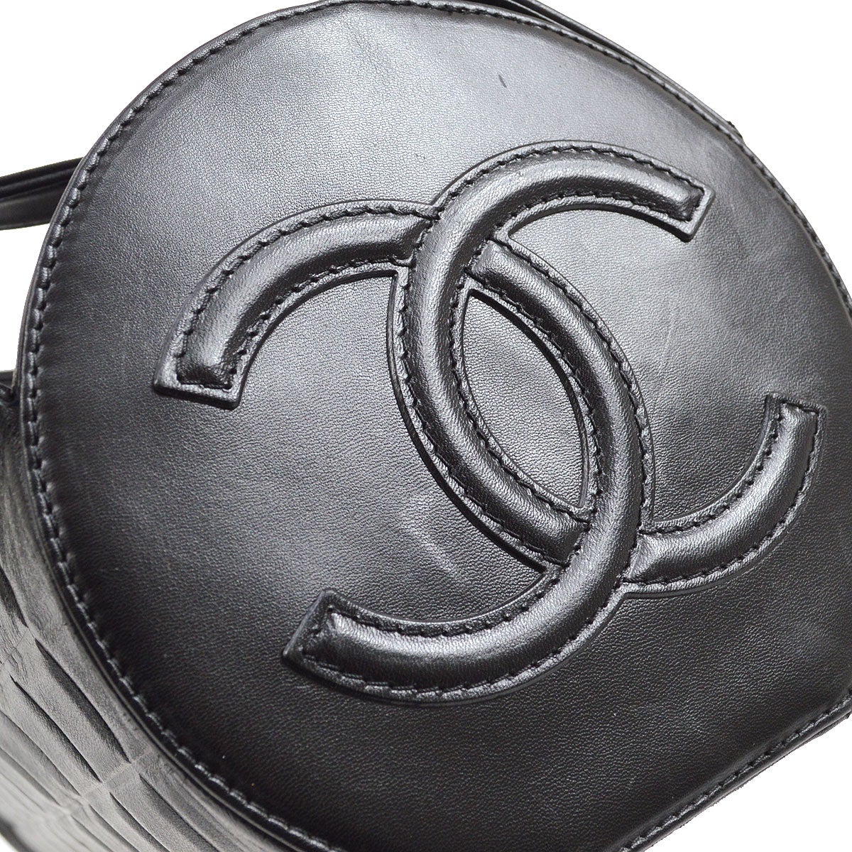 CHANEL 2001-2003 Black Lambskin Choco Bar Handbag