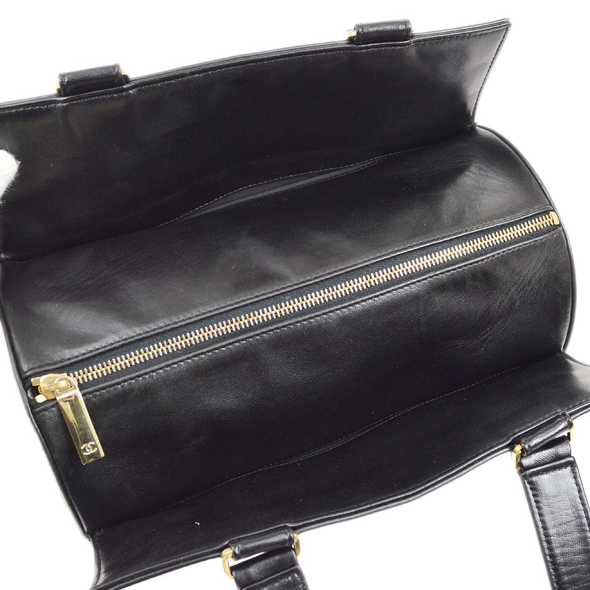 CHANEL 2001-2003 Black Lambskin Choco Bar Handbag