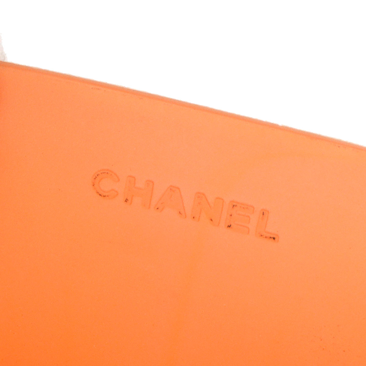 CHANEL Tote Bag Orange Rubber