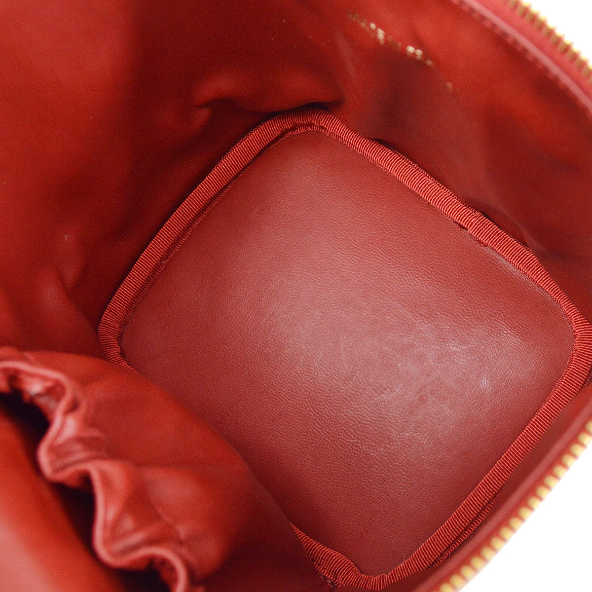 CHANEL 1996-1997 Red Caviar Timeless Vanity Handbag