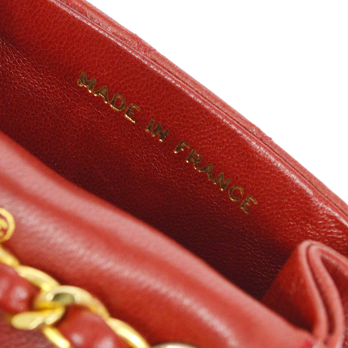 CHANEL 1990s Red Lambskin Belt Bag Micro