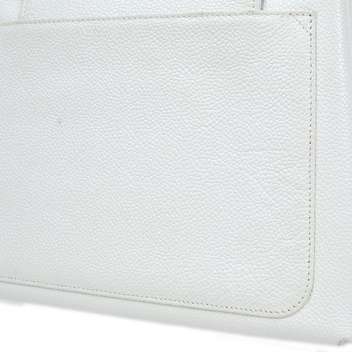 CHANEL 1997-1999 Handbag White Caviar