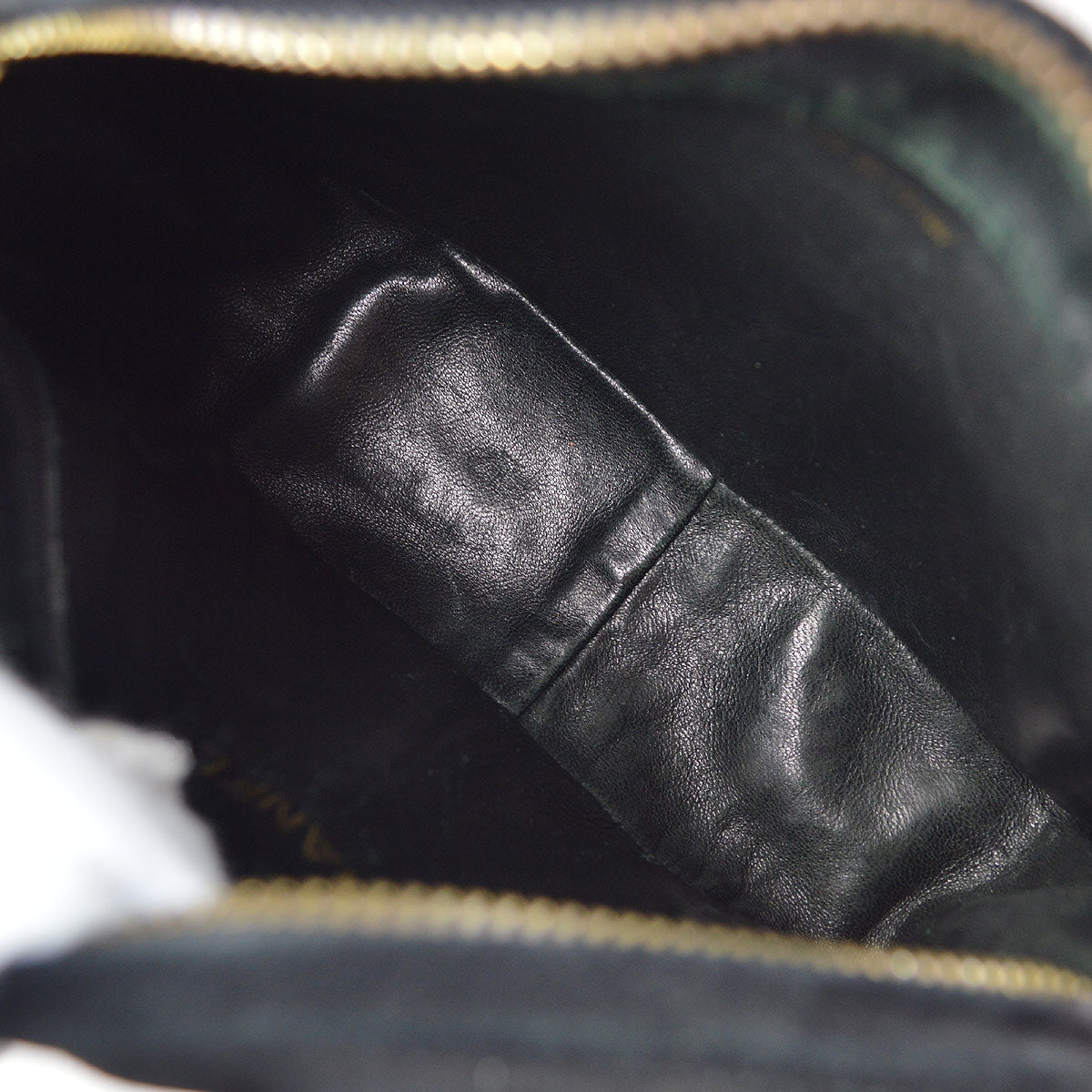 CHANEL 1986-1988 Diamond Camera Bag Mini Black Suede