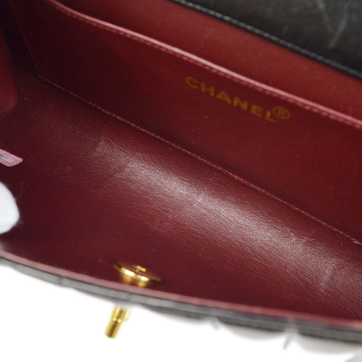 CHANEL 1994-1996 Black Lambskin Vertical Evening Bag