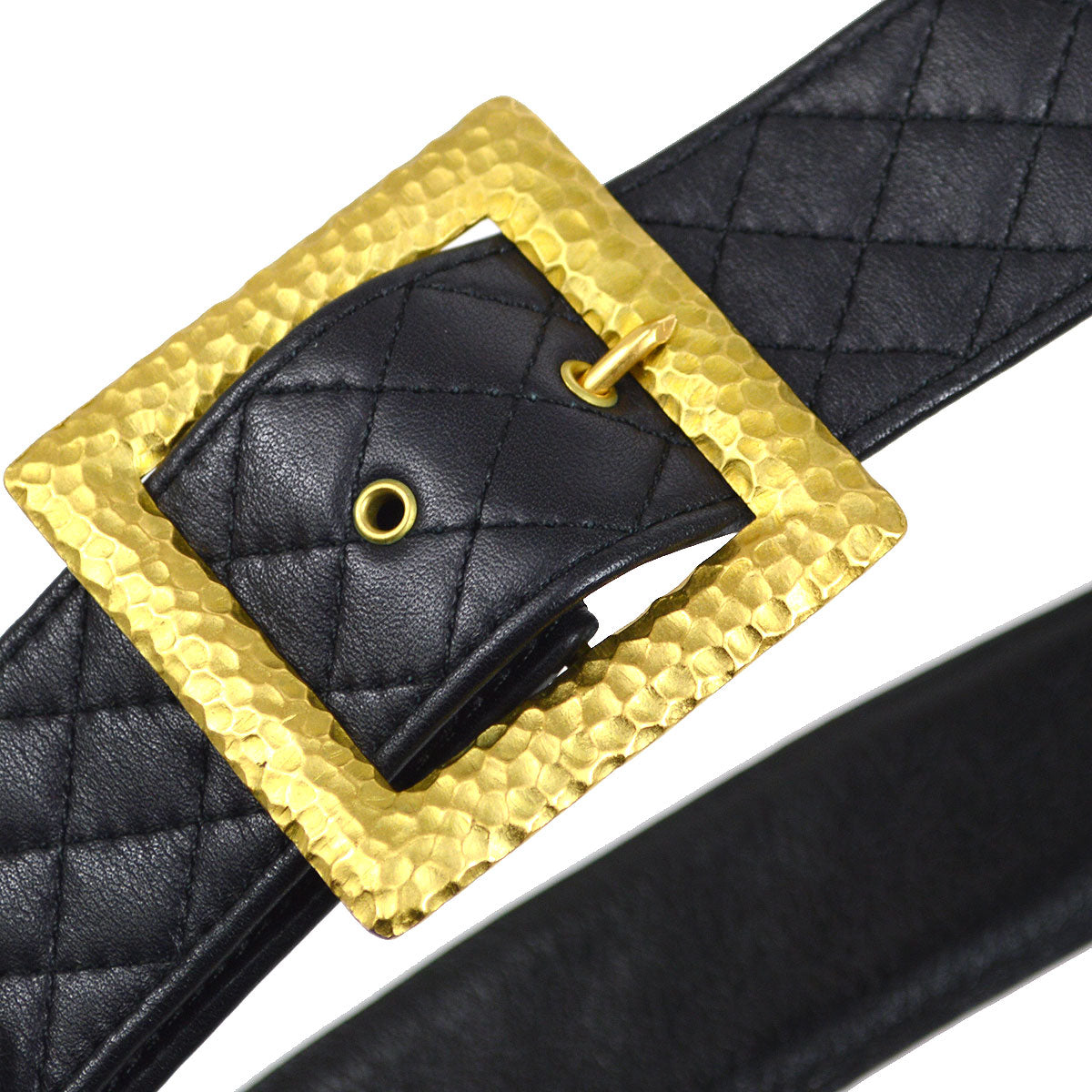 CHANEL 1994 Belt Bum Bag Black Lambskin #75