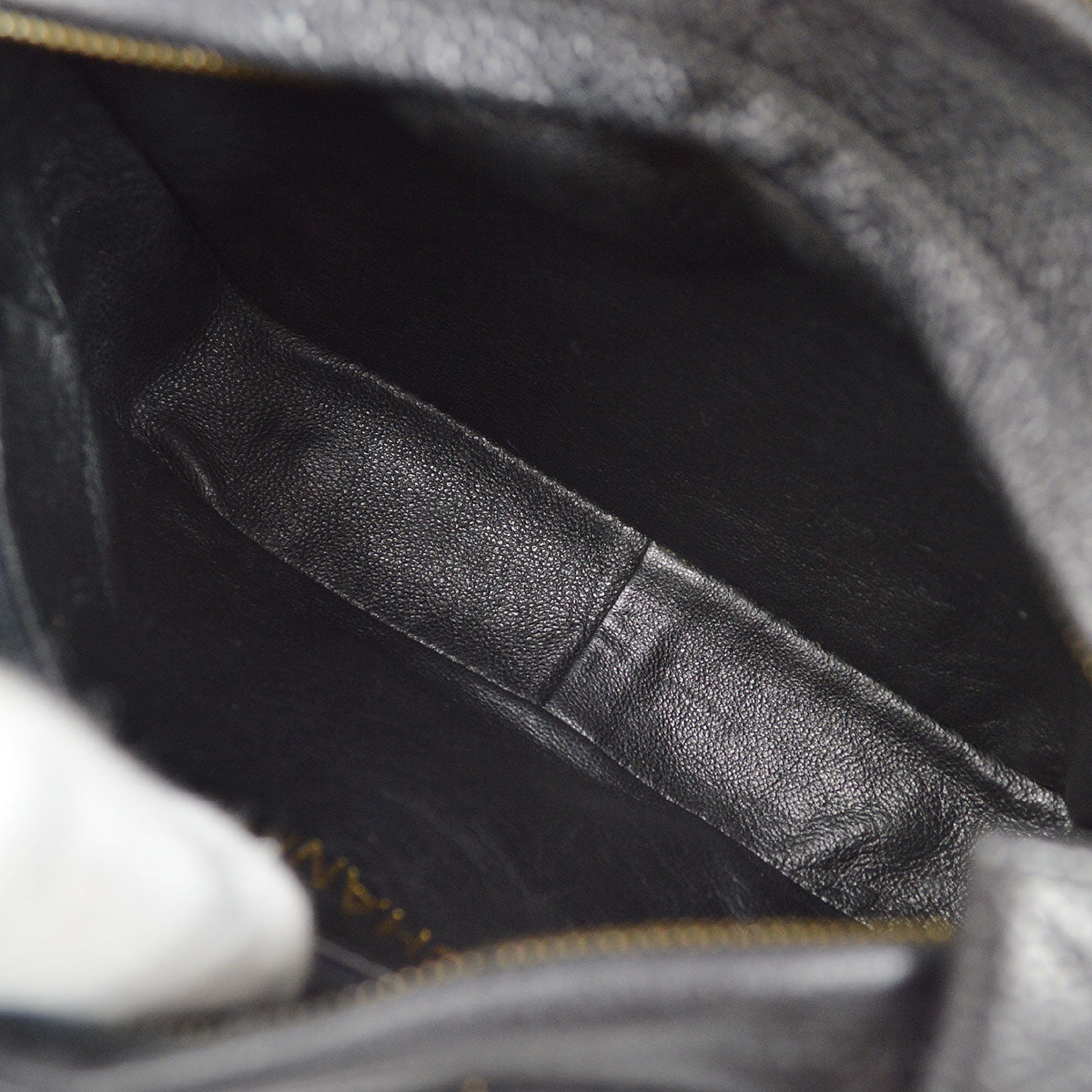 CHANEL 1991-1994 Black Caviar Diamond Camera Bag Mini