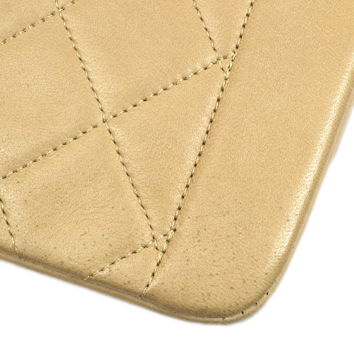 CHANEL 1991-1994 Beige Lambskin Border Flap Mini
