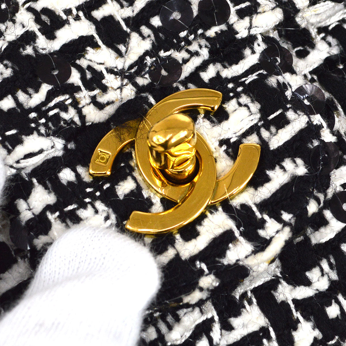 CHANEL 1994 Tweed Top Handle Bag