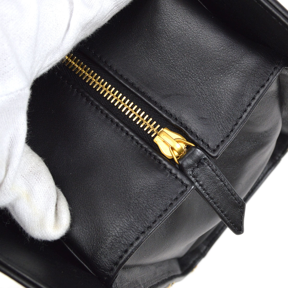 CHANEL 2004 Black Calfskin Wild Stitch Handbag