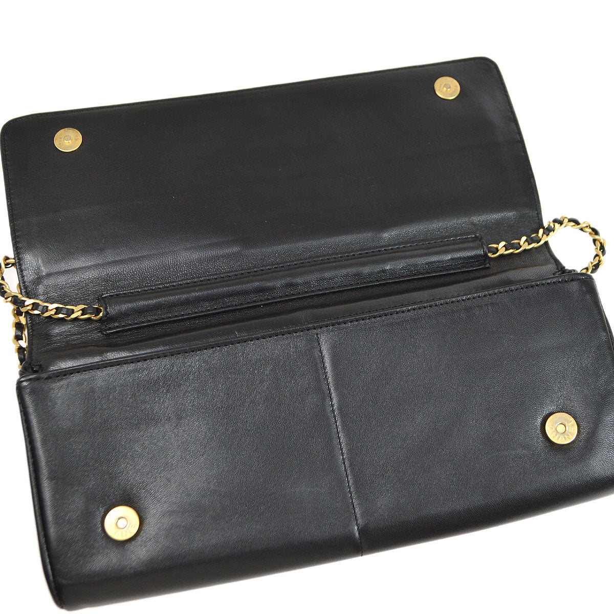 CHANEL 2001 Eagle Evening Bag Black Lambskin