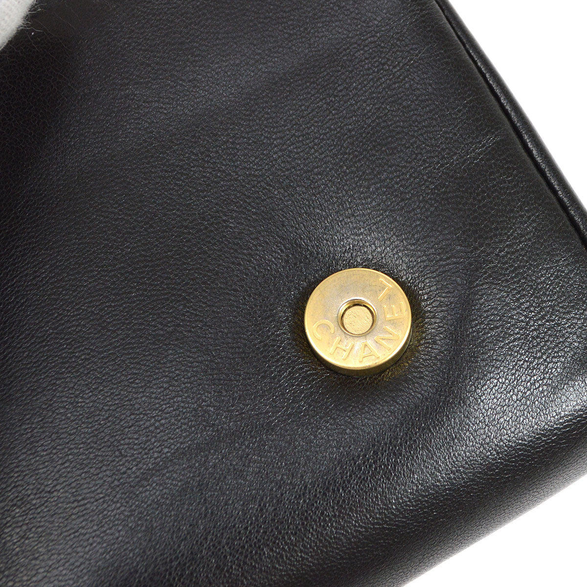 CHANEL 2001 Eagle Evening Bag Black Lambskin