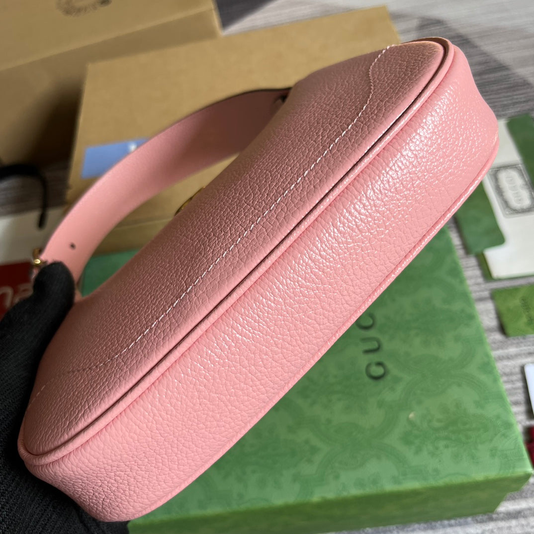 Gucci APHRODITE MINI 21 SHOULDER BAG IN LIGHT PINK CALFSKIN