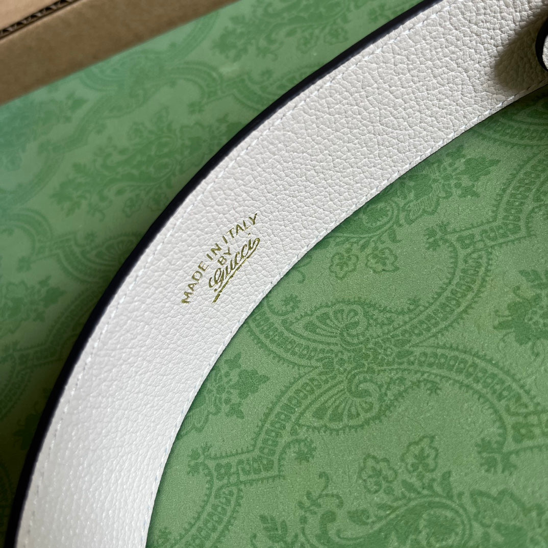 Gucci APHRODITE MINI 21 SHOULDER BAG IN WHITE CALFSKIN