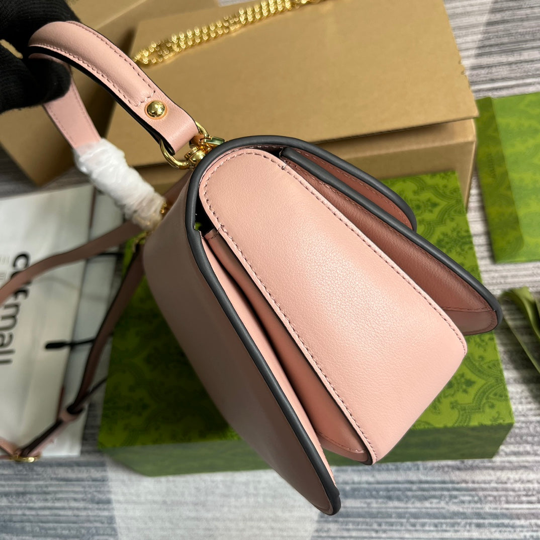 Gucci BLONDIE 23 TOP-HANDLE BAG LIGHT PINK CALFSKIN