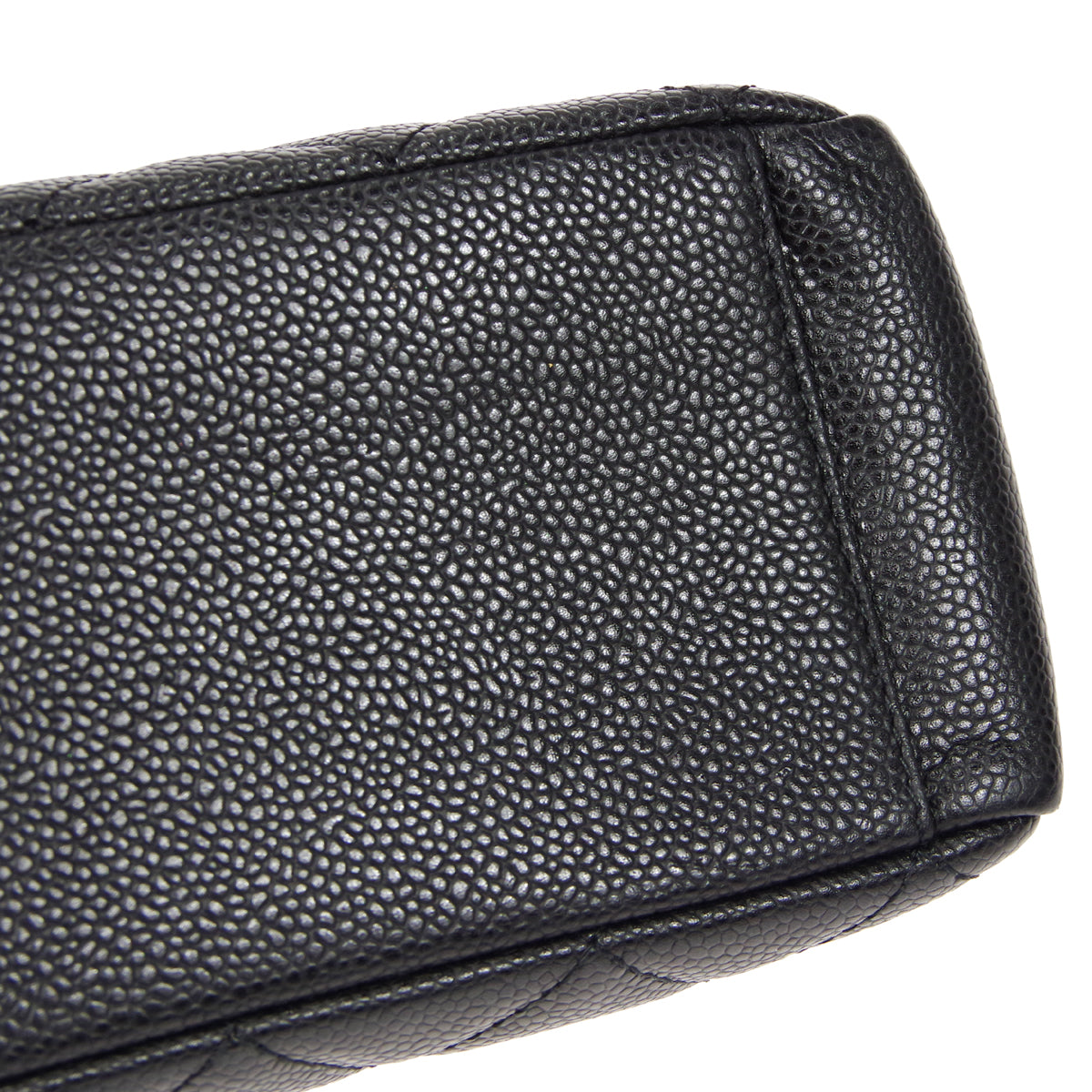 CHANEL Petite Shopping Tote PST Chain Hand Tote Bag Black Caviar