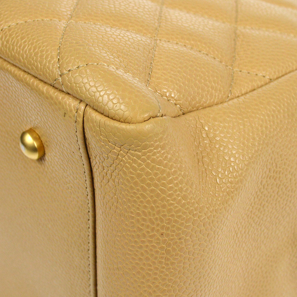 CHANEL Petit Time Rest PTT Chain Tote Bag Beige Caviar