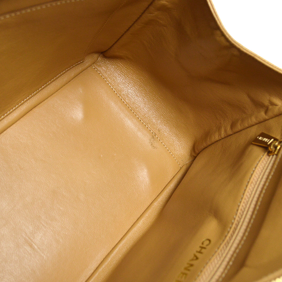 CHANEL Petit Time Rest PTT Chain Tote Bag Beige Caviar
