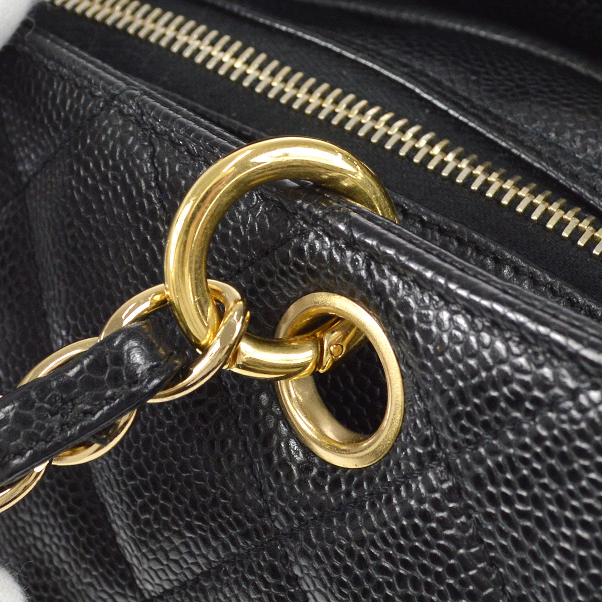 CHANEL Petite Timeless Tote PTT Chain Handbag Black Caviar