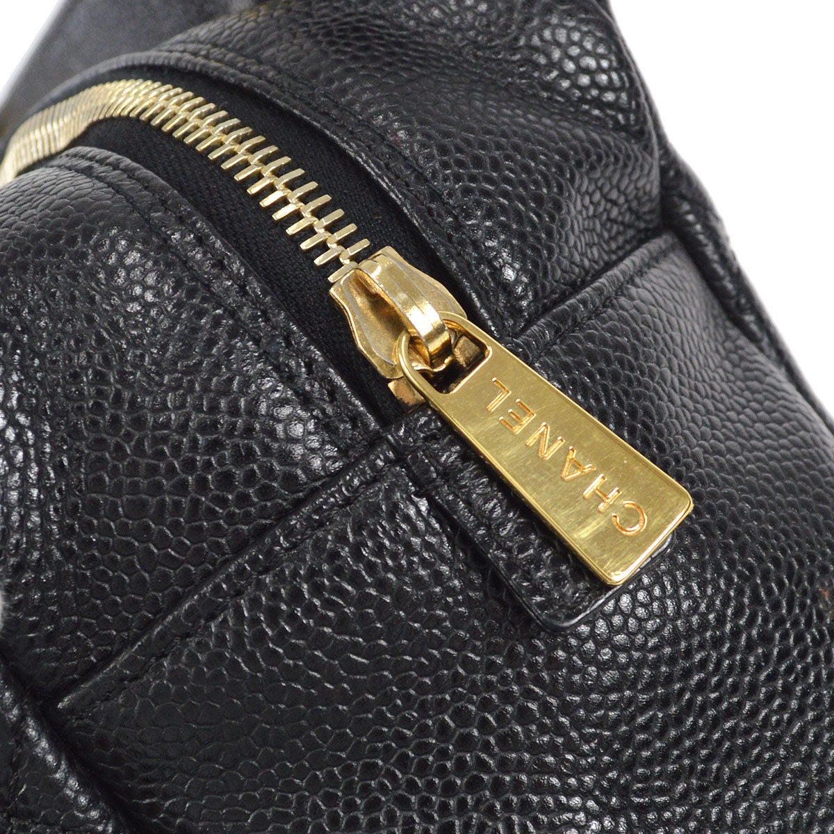 CHANEL Petite Timeless Tote PTT Chain Handbag Black Caviar