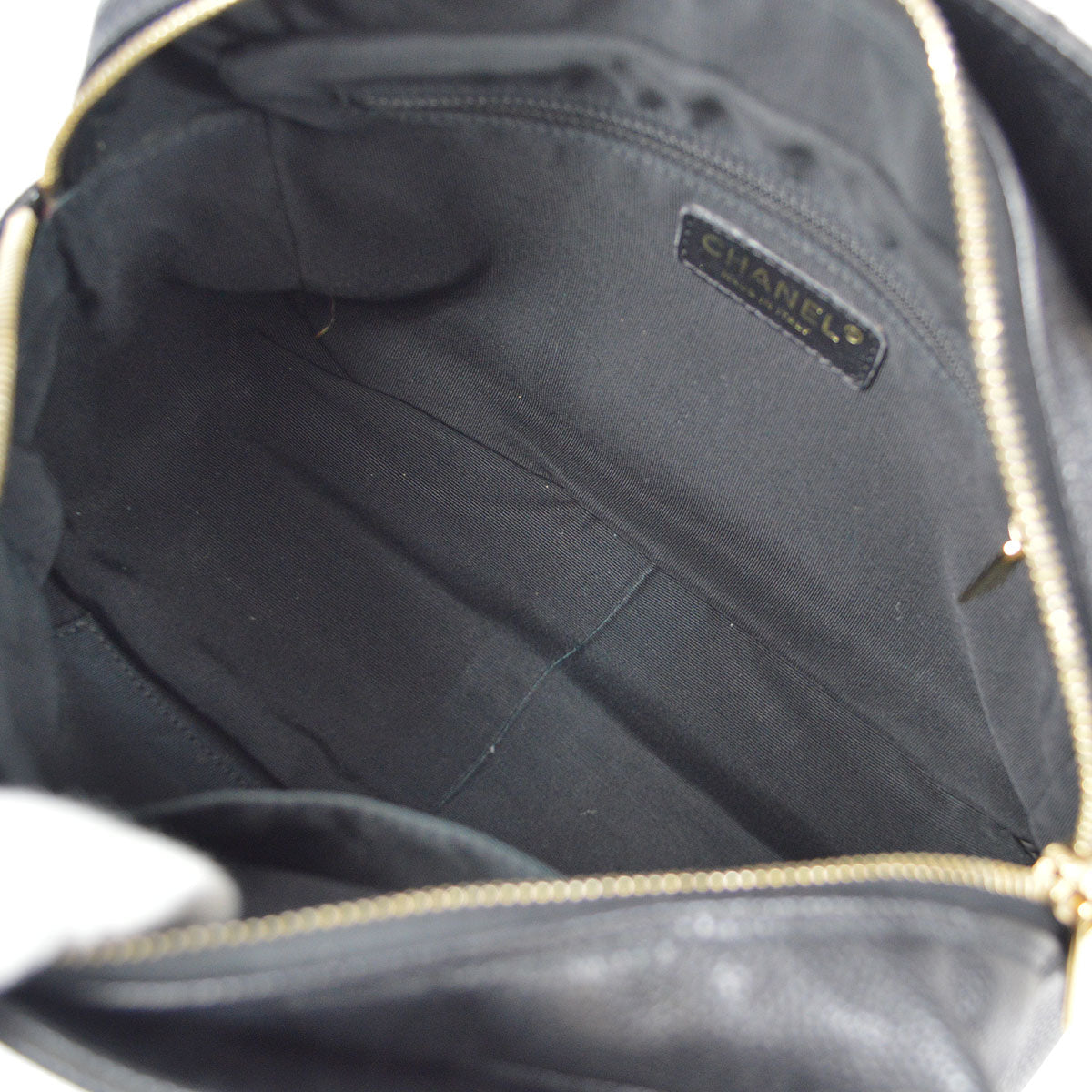 CHANEL Petite Timeless Tote PTT Chain Handbag Black Caviar