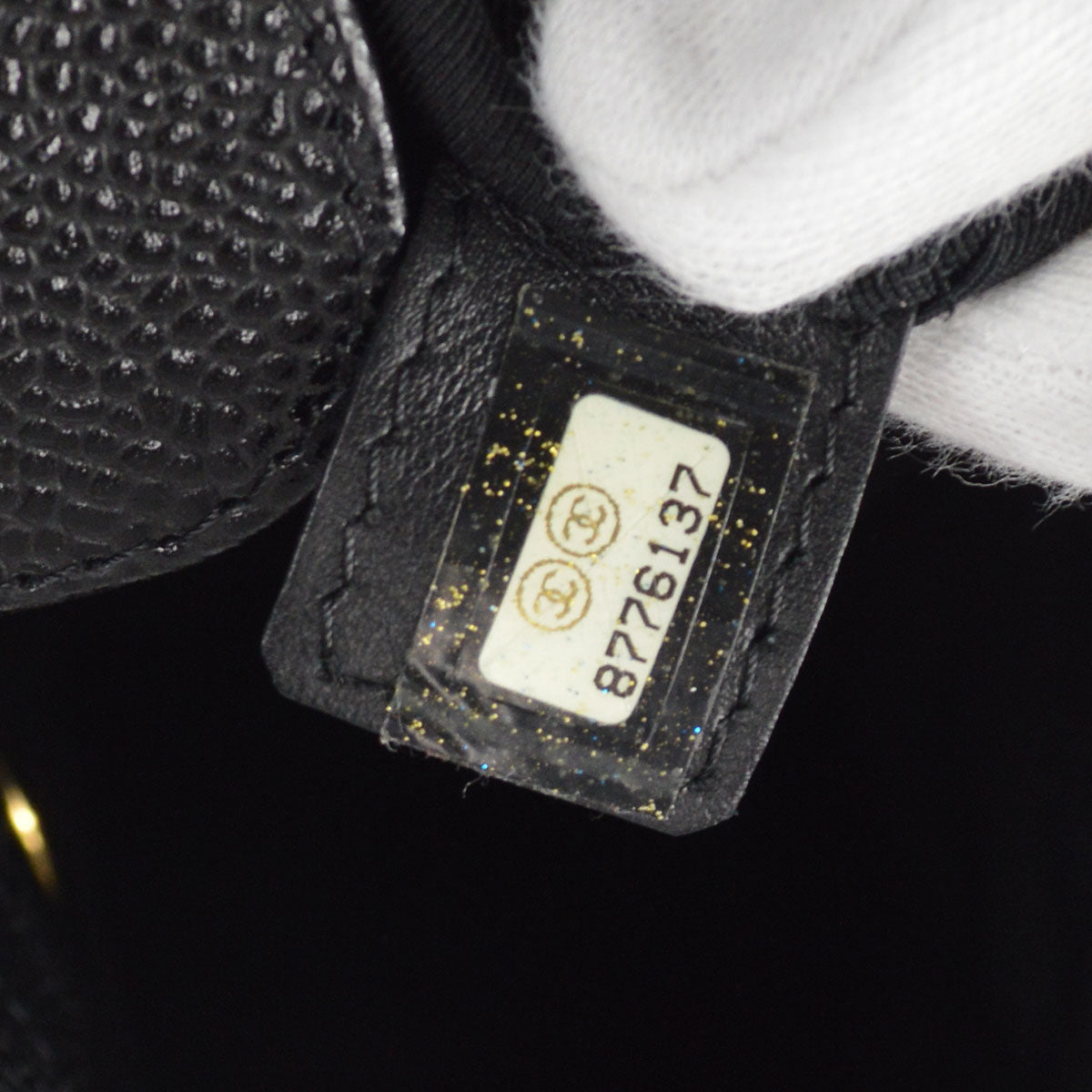 CHANEL Petite Shopping Tote PST Chain Hand Tote Bag Black Caviar