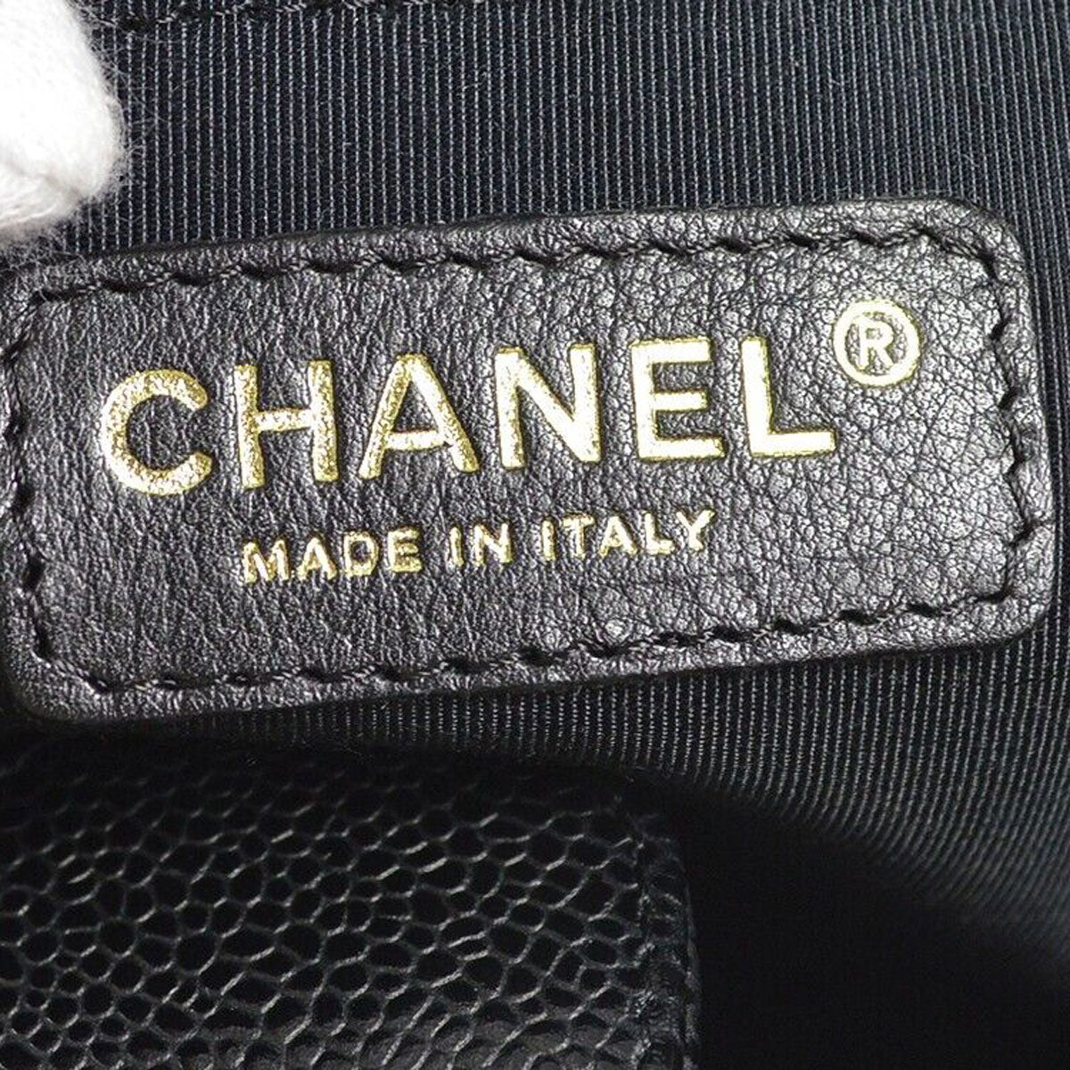CHANEL Petite Shopping Tote PST Chain Hand Tote Bag Black Caviar