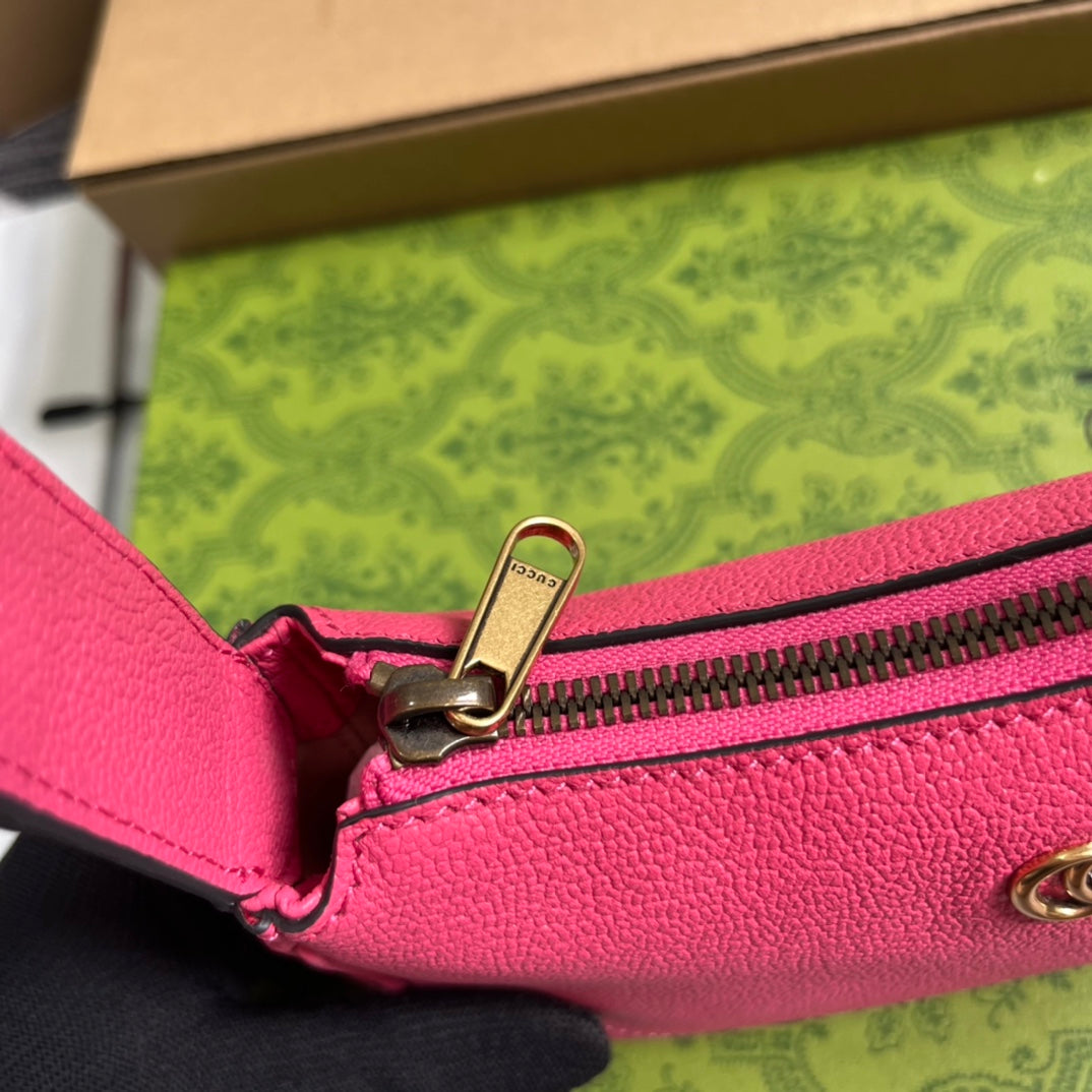 Gucci APHRODITE MINI 21 SHOULDER BAG IN BRIGHT PINK CALFSKIN