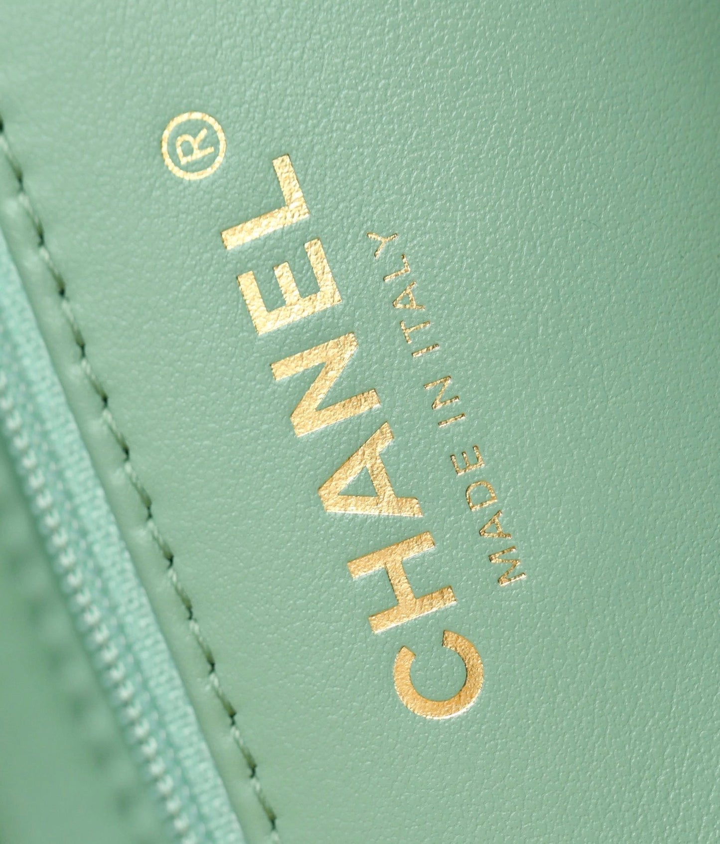 CHANEL 24K Nano 19cm Kelly Shopper Bag Cloud Blue Patent Lambskin