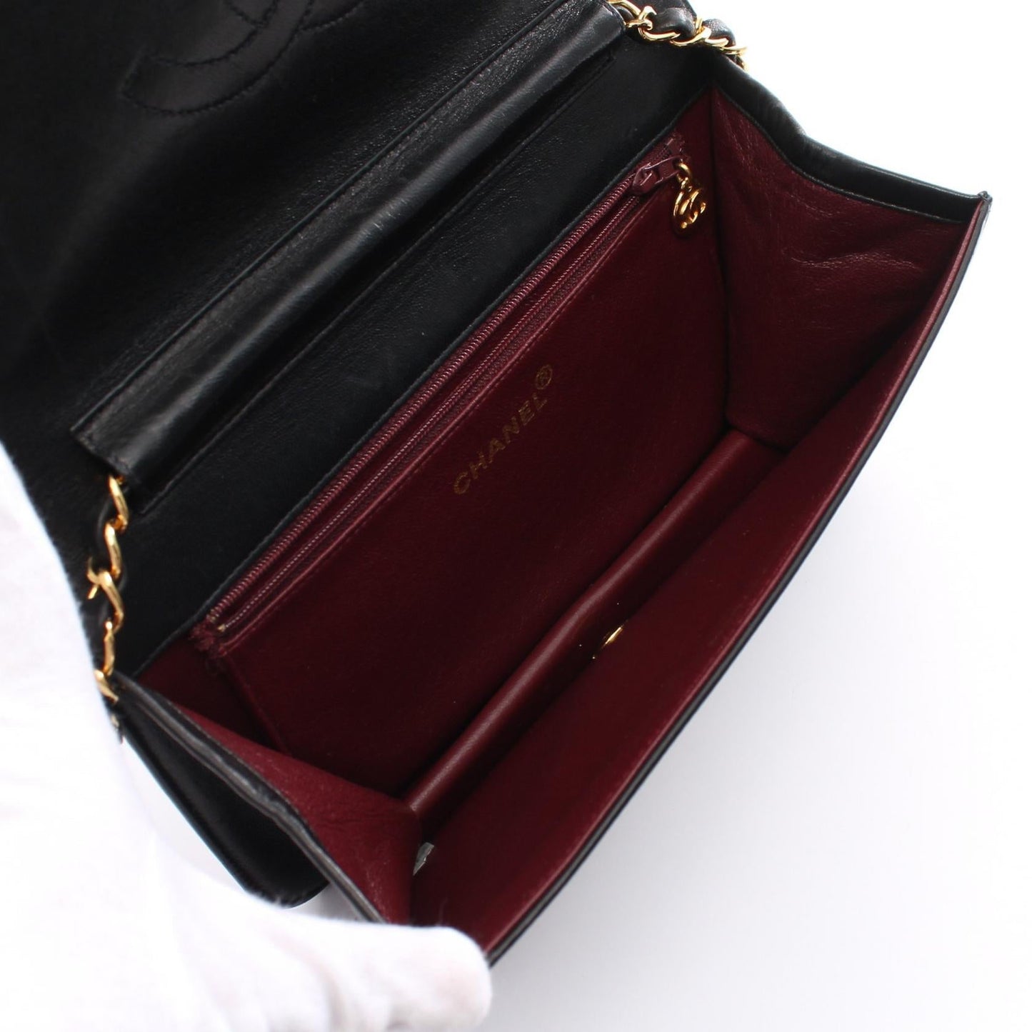 Chanel Matelasse Lambskin Shoulder Bag Black