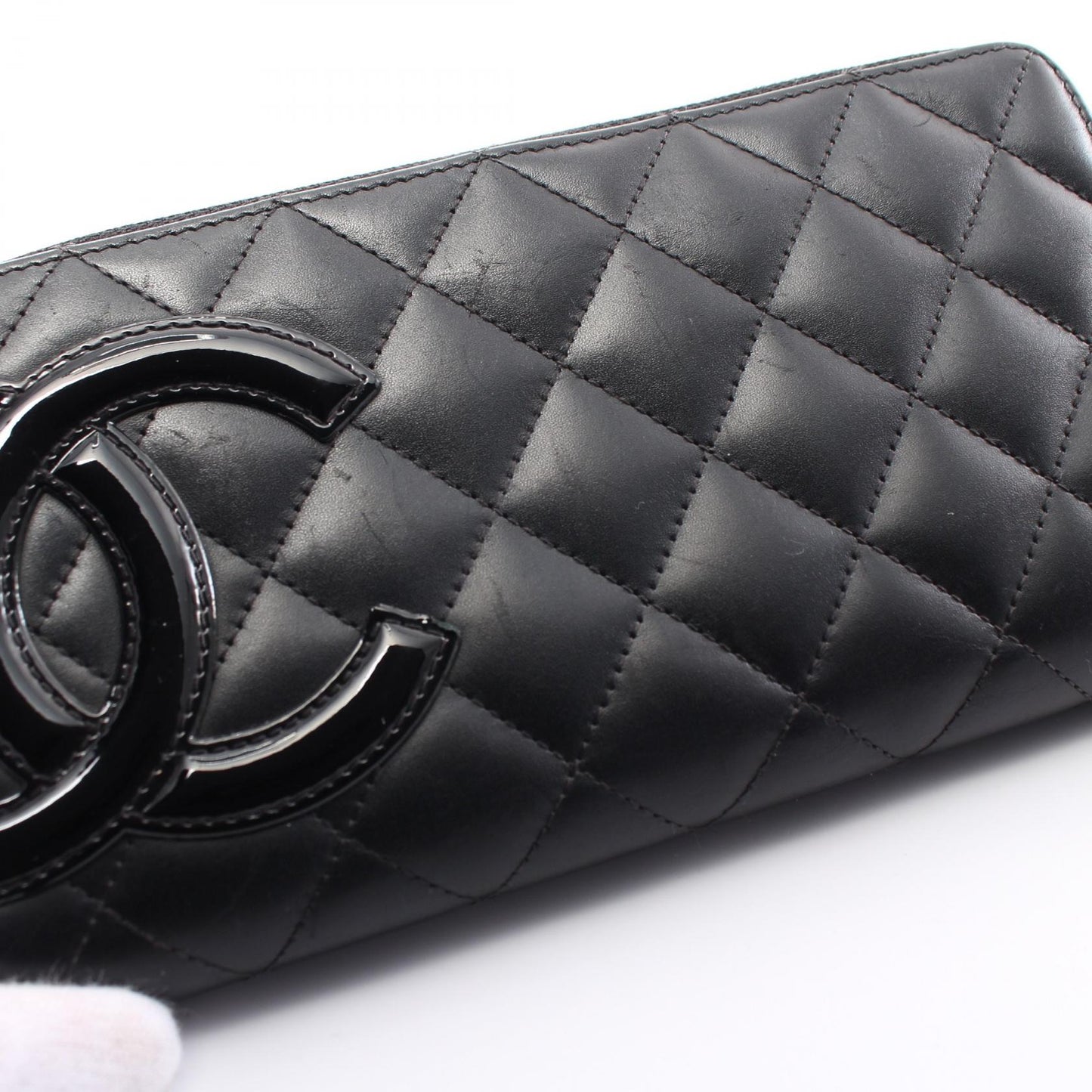 Chanel Cambon Line Round Zipper Long Wallet Leather Long Wallet A50078 in New Condition