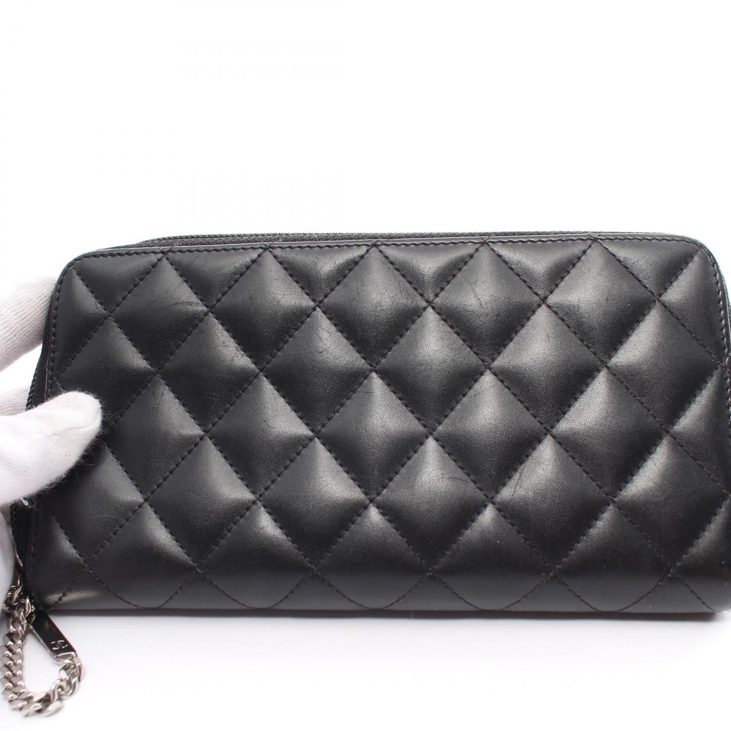 Chanel Cambon Line Round Zipper Long Wallet Leather Long Wallet A50078 in New Condition