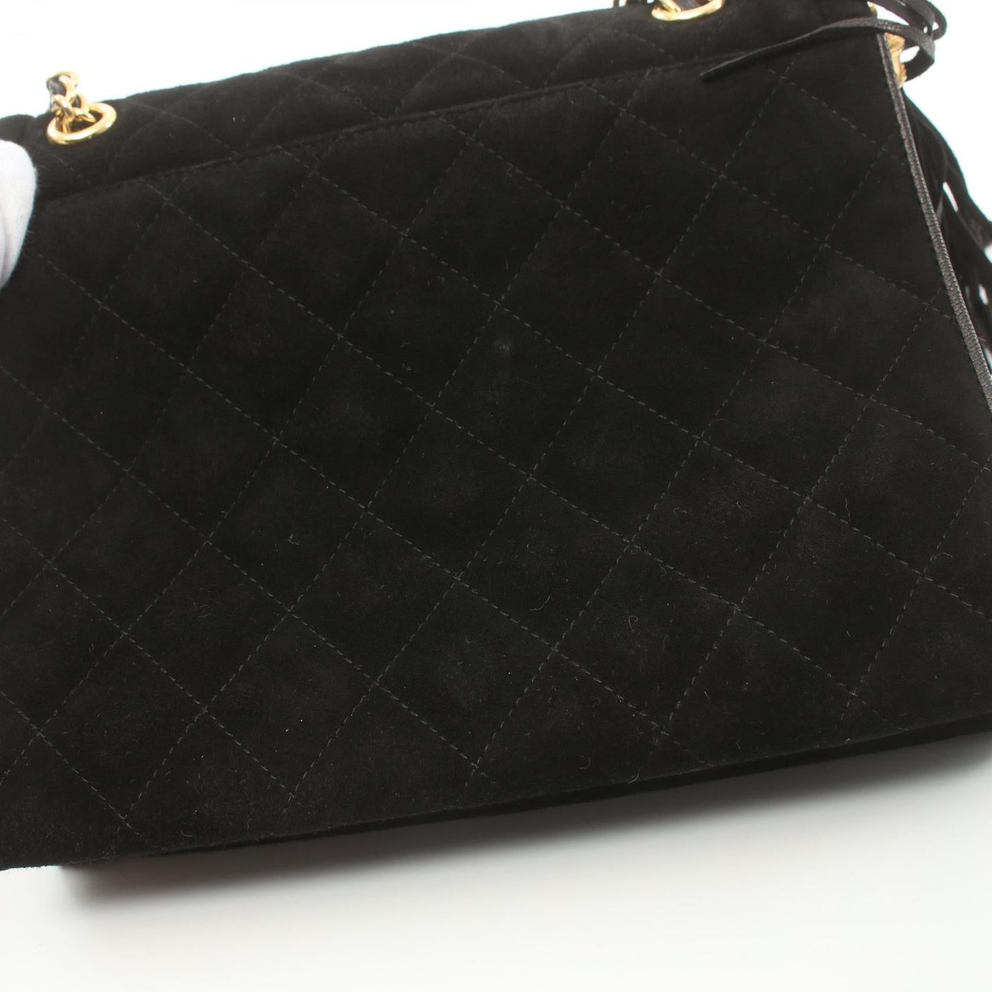 Chanel Suede CC Fringe Flap Bag Suede Shoulder Bag in New Condition