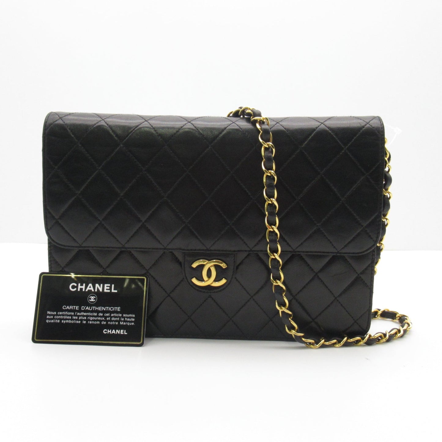 Chanel Medium Classic Single Flap Bag Leather Shoulder Bag in New Condition
