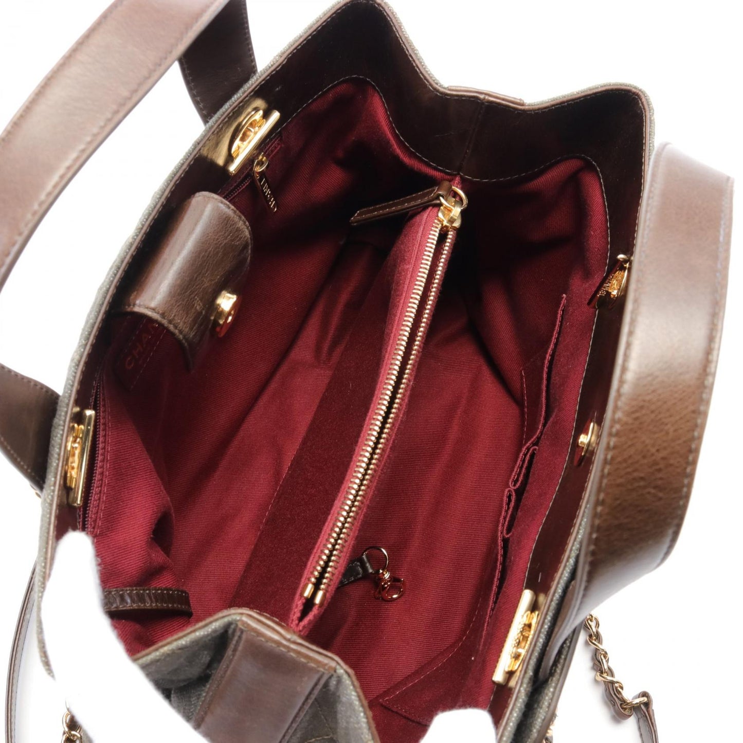 Chanel Matelasse Canvas Leather Shoulder Bag
