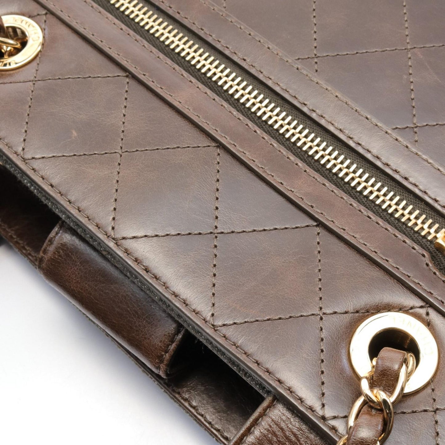 Chanel Matelasse Canvas Leather Shoulder Bag