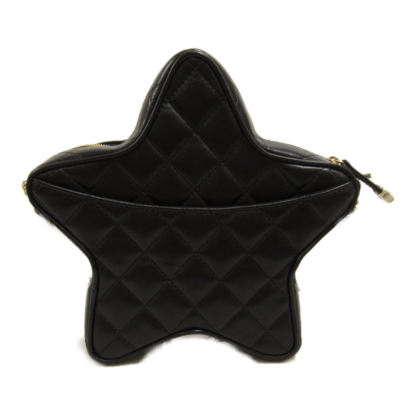 Chanel Star Chain Shoulder Bag Lambskin Black