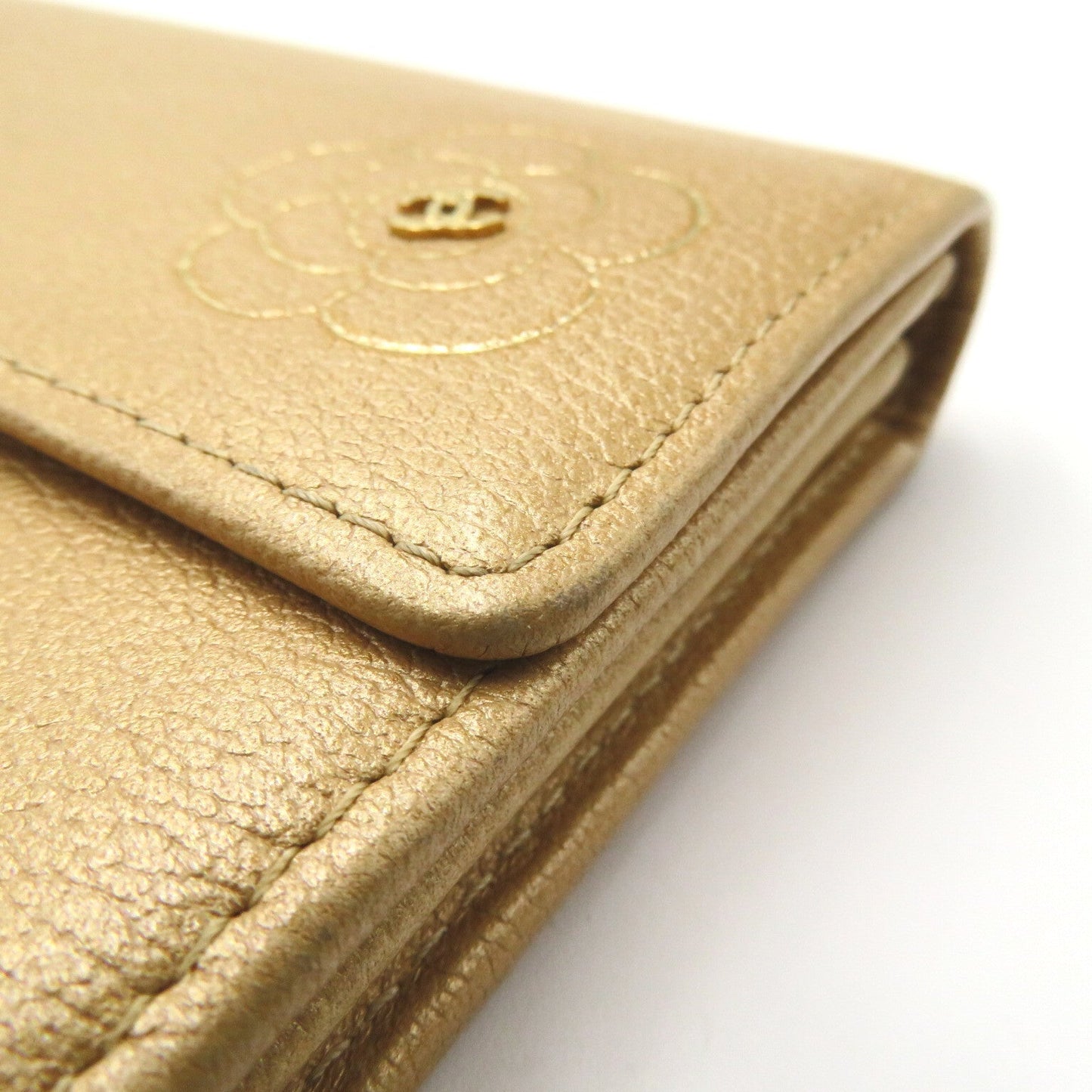 Chanel Camellia Flap Long Wallet Leather Long Wallet in New Condition