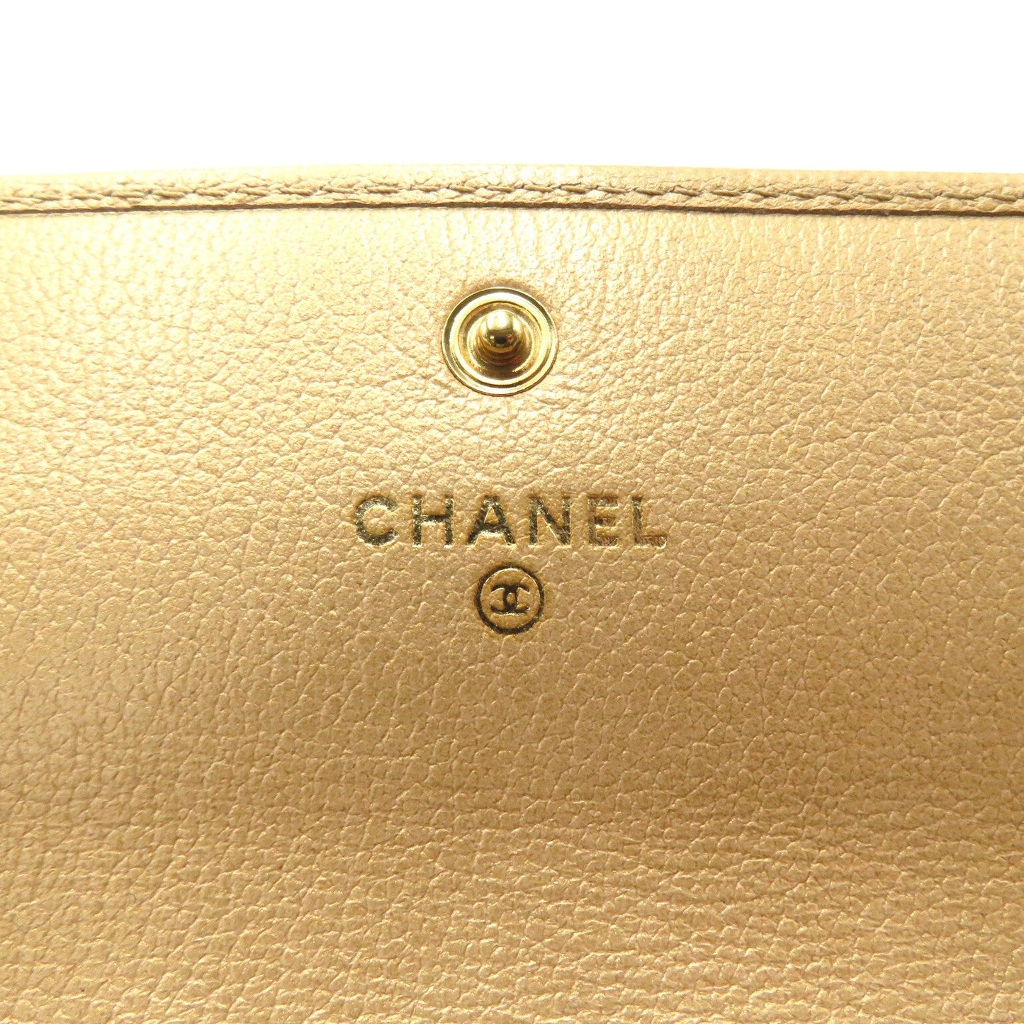 Chanel Camellia Flap Long Wallet Leather Long Wallet in New Condition