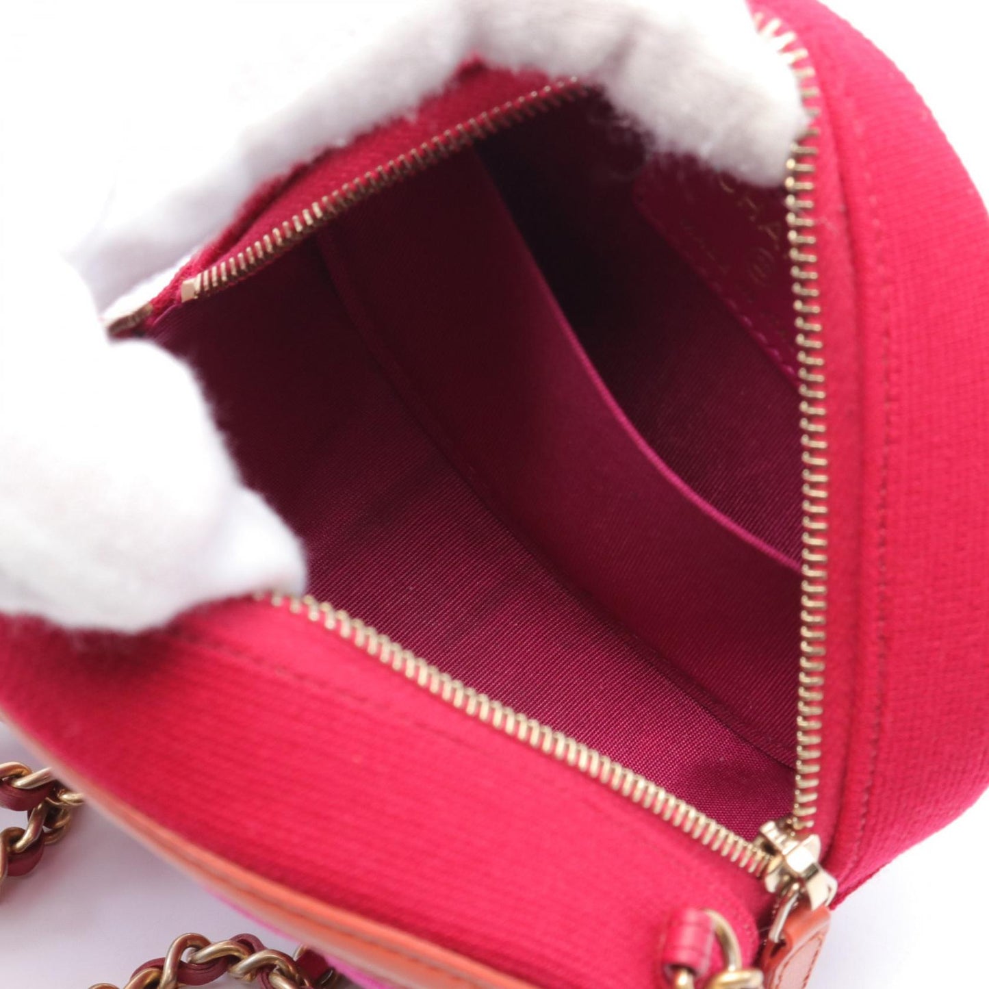Chanel CC Filigree Fabric Leather Shoulder Bag