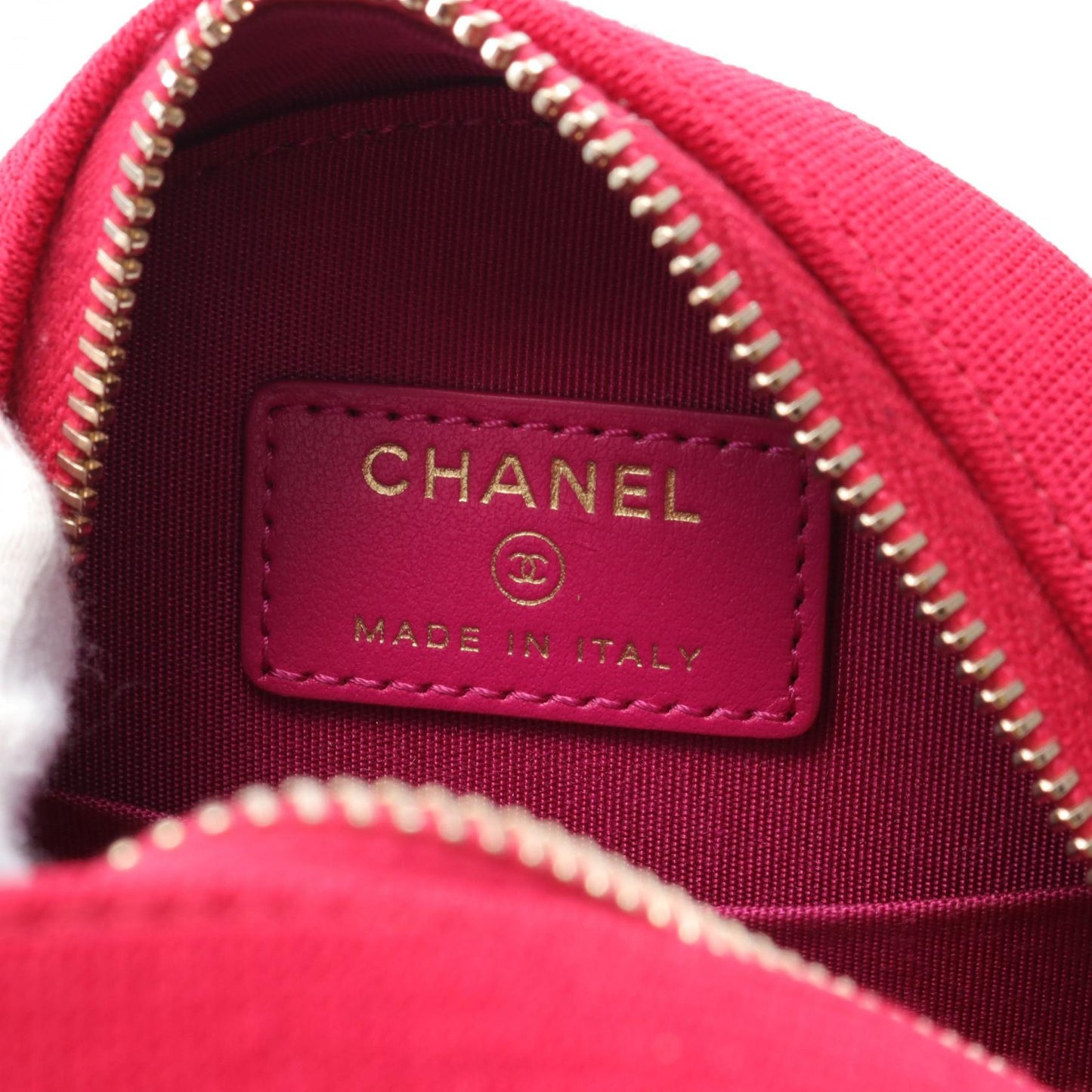Chanel CC Filigree Fabric Leather Shoulder Bag