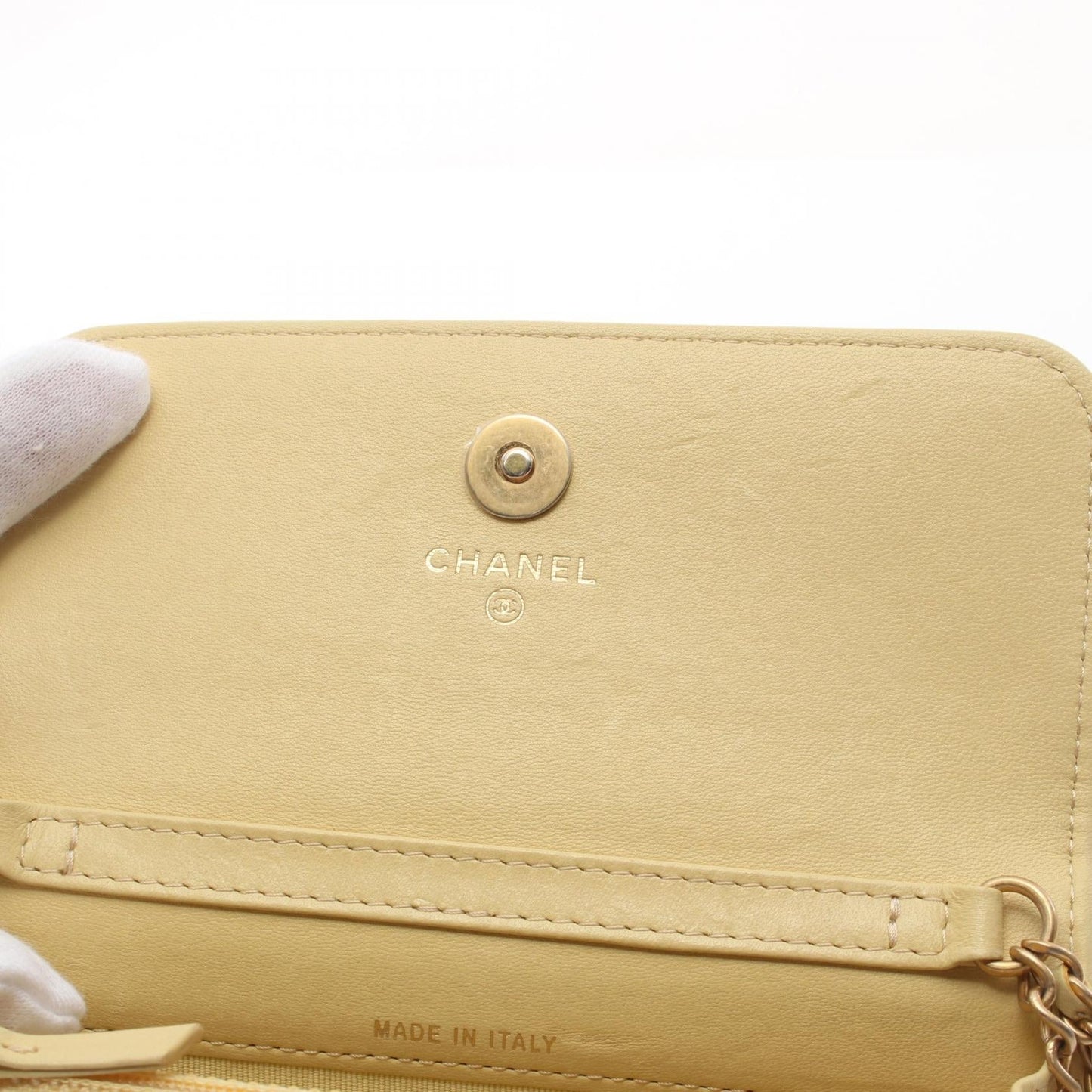 Chanel CC Matelasse Wallet on Chain Leather Shoulder Bag C38J5TGK in New Condition