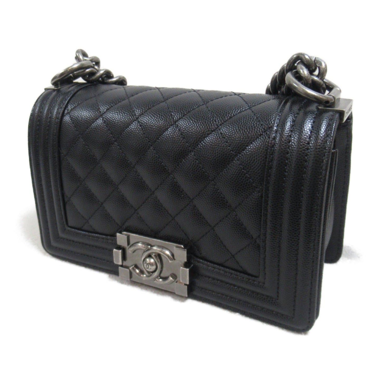 Chanel Boy Chain Shoulder Bag Black